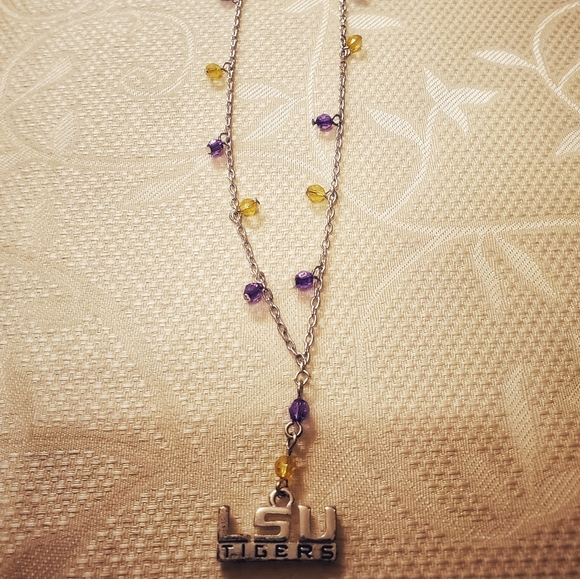 🐅 Purple & Gold LSU Necklace 🐅 - Picture 3 of 4